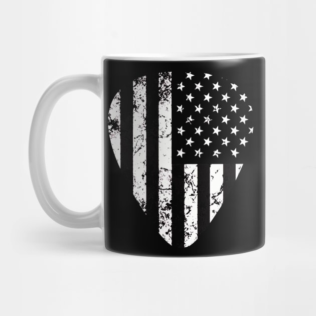 B&W American Flag by Scar